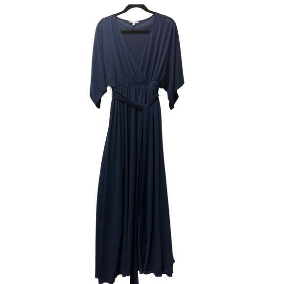 Baltic Born Dresses & Skirts - Baltic Born Flutter Sleeve Navy Maxi Dress Size Small - Bump Friendly‎